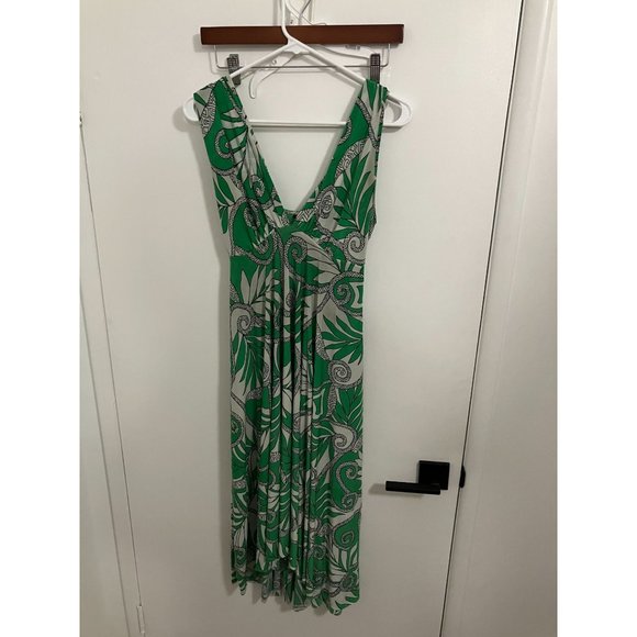Co-Me Como Women's Patterned Dress, Green Multicolor, Small - Picture 1 of 2